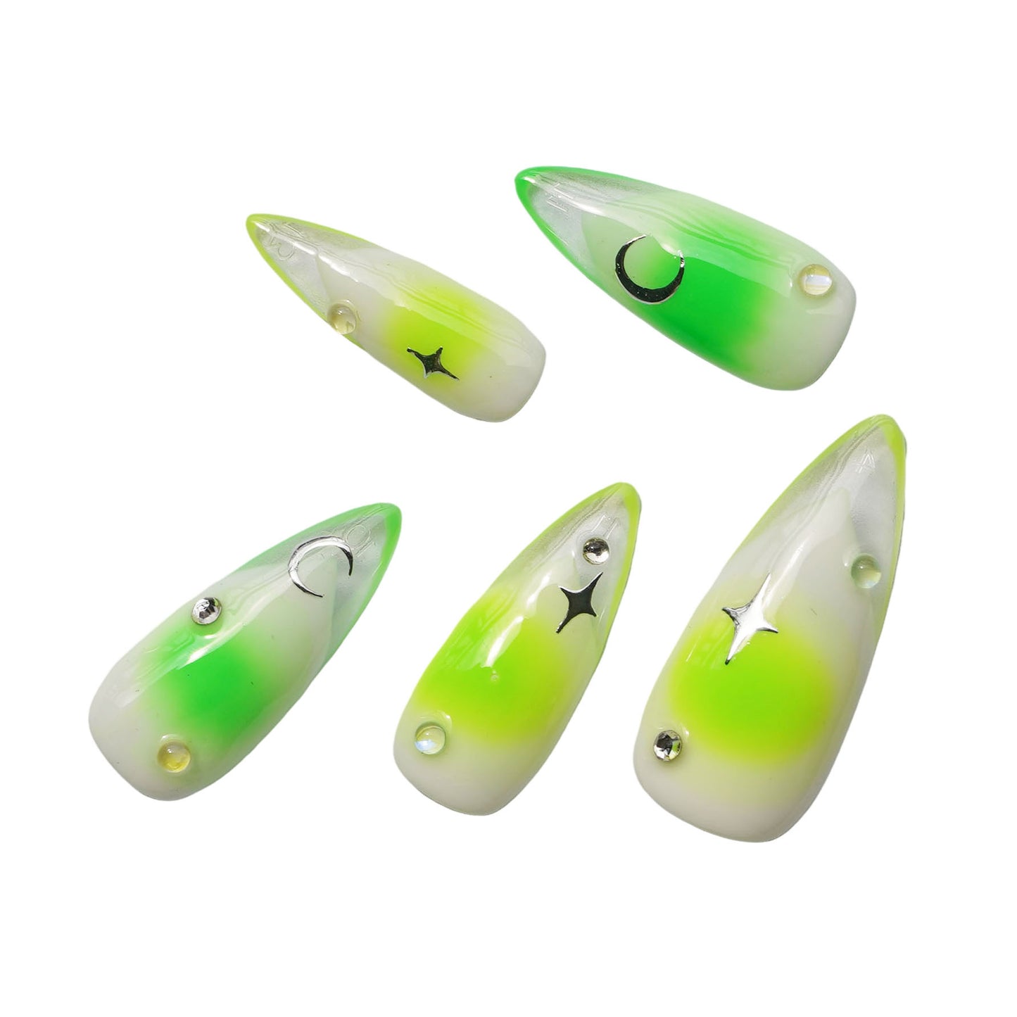 Neon Lime Green Almond Press-On Nails